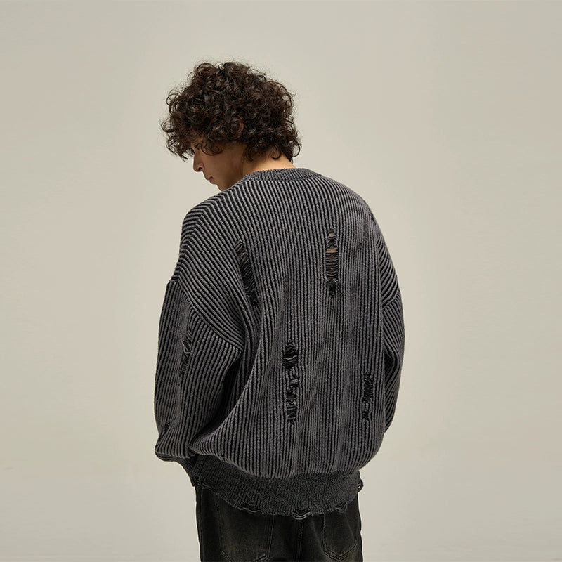 77Fight Multi Rip Knit Sweater