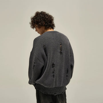 77Fight Multi Rip Knit Sweater